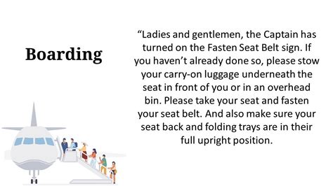 Airline Announcements in English .